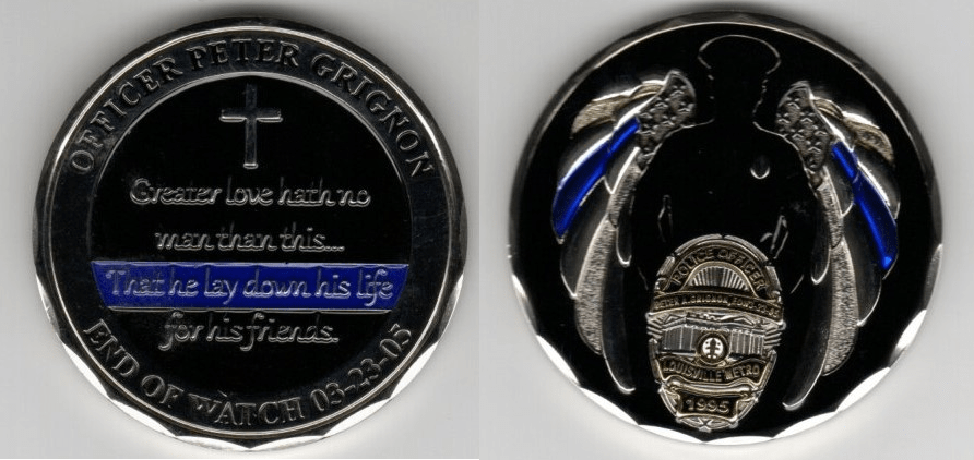 Ofc. Peter Grignon Challenge Coin
