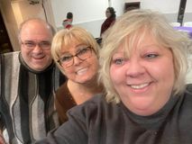 Susan, Scott, Manuela at Comedy Night